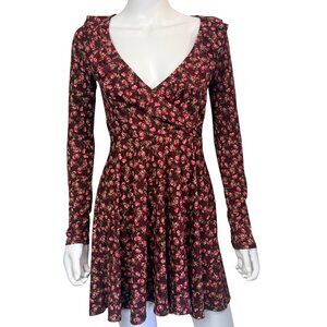 Forever 21 Dress Womens S Ditsy Floral Knit Y2K Coquette Skater Fit Flare